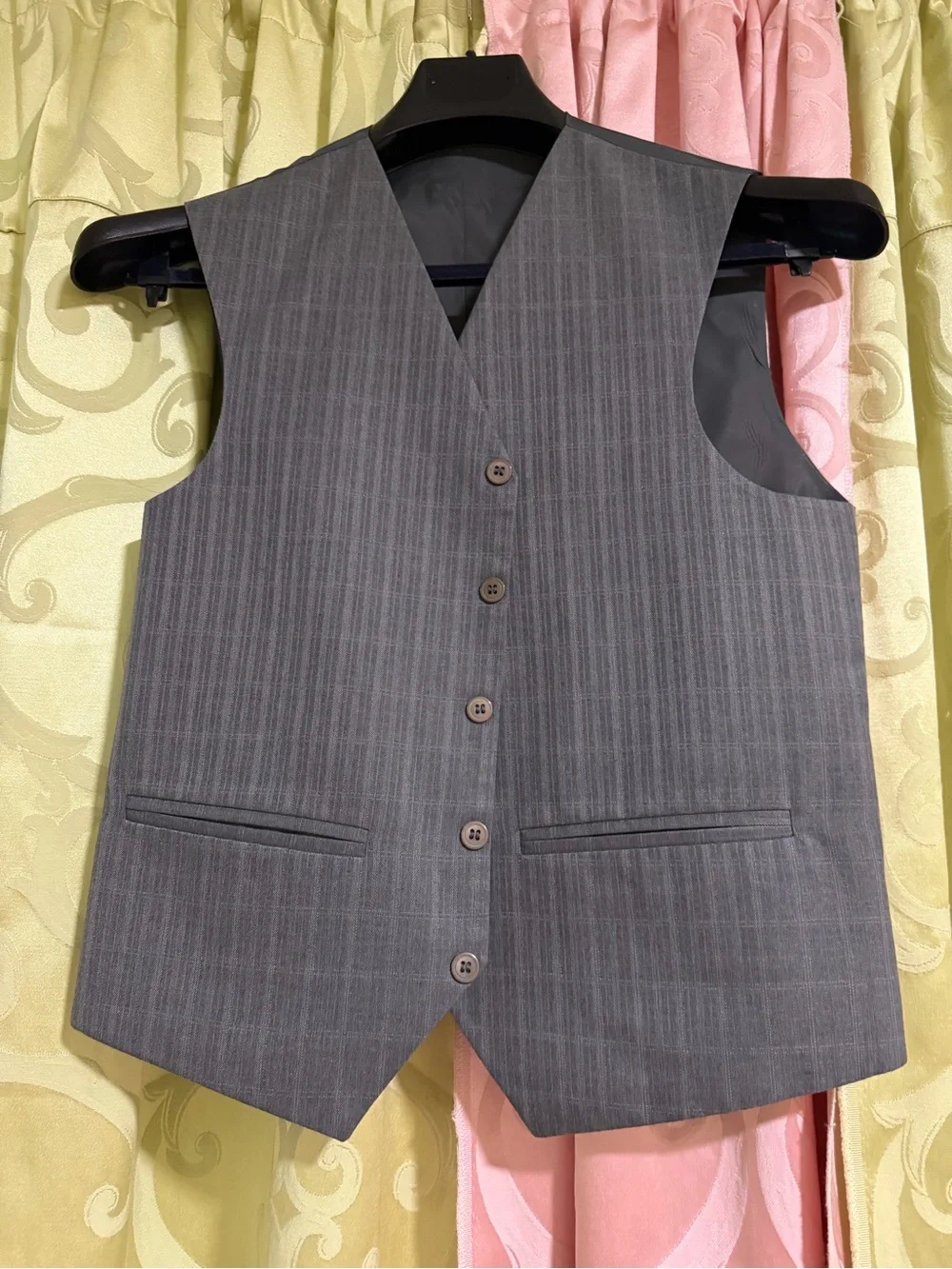 Barneys New York Gray Pinstripe Three-Piece Suit